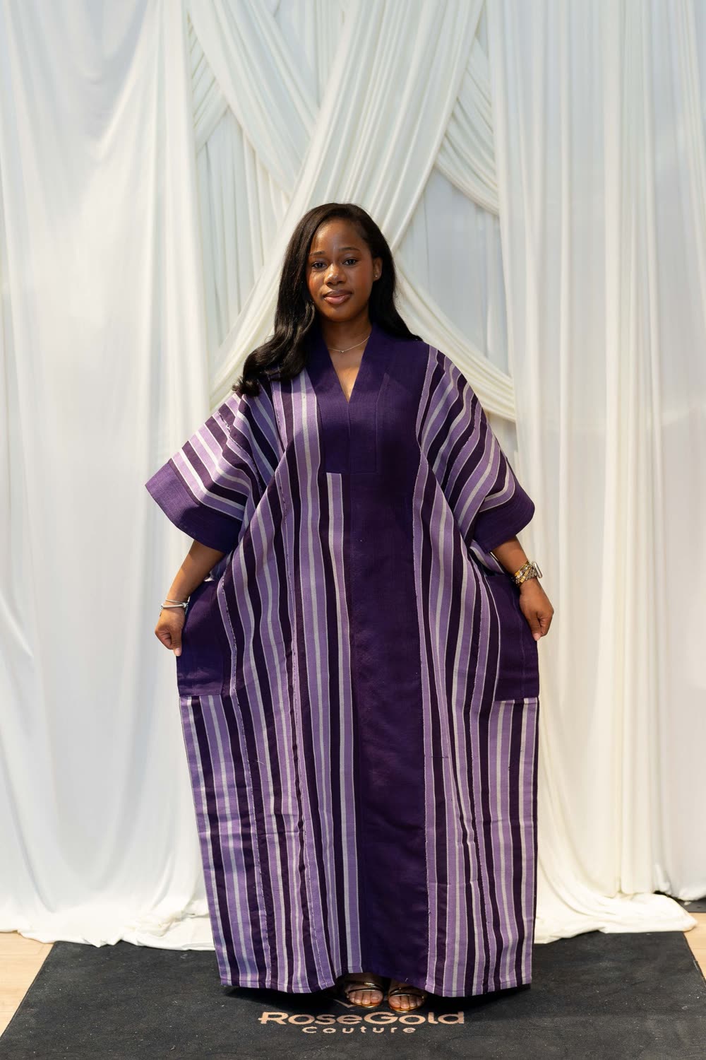 Olori Dolapo Handwoven Aso Oke Kaftan Dress
